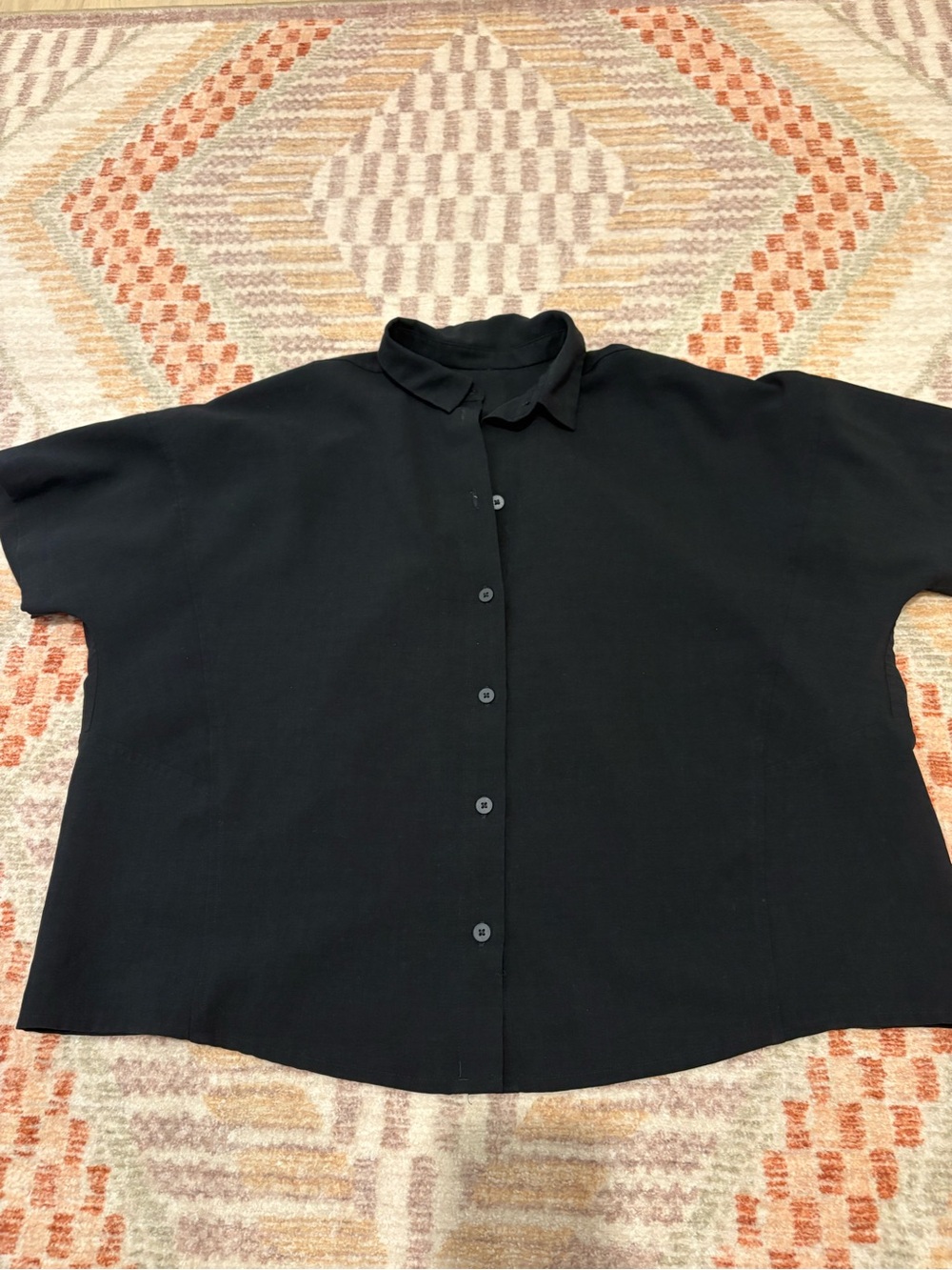Black Button-Up Short Sleeve Women's Top lululemon
